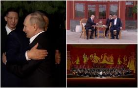 Filmul unei vizite istorice a lui Vladimir Putin în China. Mesajul transmis lumii întregi printr-un gest