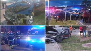 Șoferiță grav rănită, după ce mașina în care se afla s-a izbit de un alt autoturism, în Timiș. Ambele vehicule, spulberate și aruncate de pe șosea