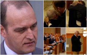 "A încercat canibalic să mă muşte în zona capului". Dan Vîlceanu, prima reacţie după ce l-a bătut pe Florin Roman în Parlament