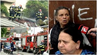 "Ieşeau flăcări mari de tot, pocnituri". Incendiu puternic la o locuinţă din Capitală. În curte se aflau patru butelii de gaz