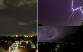 Fenomen spectaculos şi extrem de rar la Arad: Cerul s-a colorat cu fulgere roz