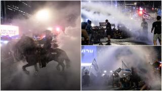 Peste 100.000 de oameni pe străzile din Israel pentru a cere demisia guvernului Netanyahu. La Tel Aviv, poliţia a folosit tunuri cu apă