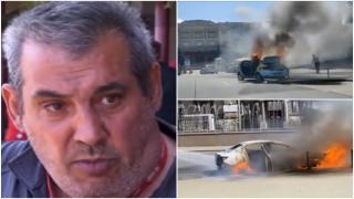 "Am luat-o la fugă, mi-am salvat viaţa". Șofer de taxi, la un pas de moarte după ce mașina cu instalaţie GPL i-a luat foc din senin, la Gara de Nord