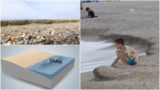 Fenomenul cliffing a prins autorităţile de pe litoral nepregătite: dune de nisip uriaşe la Mamaia