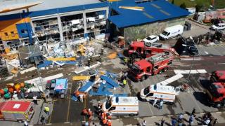 Explozia de la Dedeman Botoșani. Imagini filmate cu drona arată amploarea dezastrului