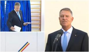 Klaus Iohannis a votat la liceul Jean Monnet: Vă invit pe toţi să poftiţi la vot, este extrem de important