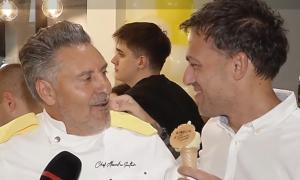 Chef Alexandru Sautner a oferit înghețată gratis în noua lui gelaterie din Bucureşti. De la o simplă idee, a pornit o adevărată afacere