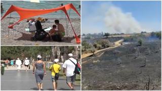 Temperaturi de foc în destinaţiile de vacanţă preferate ale românilor. Canicula a provocat incendii de vegetaţie în mai multe zone