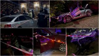 Răfuială între două clanuri de romi, în Argeș. După ce s-au ciocnit cu mașinile și le-au făcut praf, s-au dat jos și s-au bătut cu răngi și macete