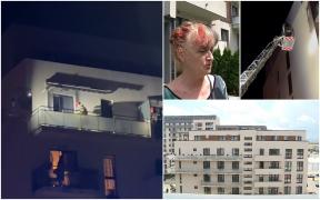 Momentul în care tânăra din Mureş care a căzut de la etaj este salvată. Iubitul ei a fost arestat pentru tentativă de omor