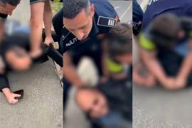 Scandal în apropierea aeroportului din Iaşi. Doi agenţii, filmaţi în timp ce se chinuiau să reţină un cetăţean german