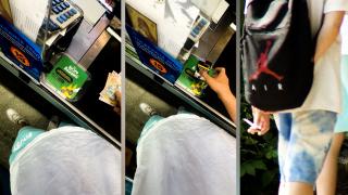 Magazin, filmat cum vinde ţigări unui minor. Reacţia vânzătorului când e luat la întrebări