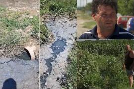 Canalizare construită pe bani europeni, coşmar pentru o comună din Galaţi. Mizeria deversează în grădini şi le distruge culturile