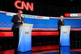 Dezbatere Trump vs. Biden. Biden către Trump: "Tu eşti fraierul. Tu eşti ratatul". Trump: "Putin a invadat Ucraina din cauza incompetenţei lui Biden"