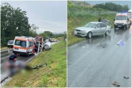 Doi bărbaţi spulberaţi pe bicicletă de un vitezoman, în Alba. Unul dintre ei a murit, după ce şoferul i-a acroşat într-o curbă