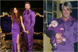 David şi Victoria Beckham au recreat ziua nunţii lor după 25 de ani de căsnicie. Au purtat aceleaşi ţinute mov celebre