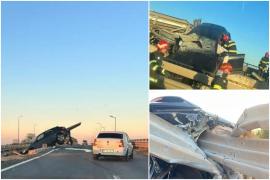 Şofer de 42 de ani, mort pe loc după ce s-a înfipt în glisiera metalică ce separă sensurile pe DN 1, în Ploieşti