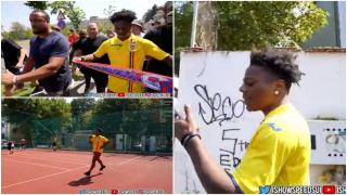 Reacţia streamer-ului IShowSpeed când a ajuns în Ferentari. Îmbrăcat într-un tricou al naţionalei, a dat autografe şi s-a jucat fotbal cu copiii