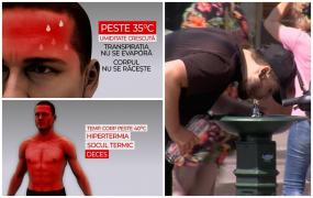 ANIMAŢIE. Schimbările care apar în corp la peste 35 de grade. Temperaturile extreme pot fi mortale