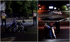 Accident teribil între o motocicletă şi un Renault Clio, în centrul Capitalei. Şoferul maşinii circula regulamentar