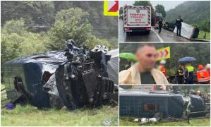 "A încălecat banda, a intrat în noi". Microbuz cu 9 oameni la bord, lovit de TIR pe DN 17, la Prisaca Dornei. Val de accidente în Suceava