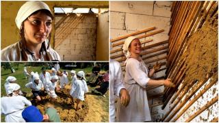 Reacţia unei canadience care a venit în România să înveţe cum se construiesc casele tradiţionale din chirpici. "Este foarte plăcut"