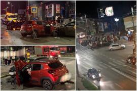 Patru răniţi după un accident cumplit între mai multe maşini, în Suceava. Două victime au rămas blocate între fiare