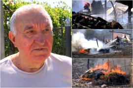 "Am simţit pericolul". Sat ameninţat de flăcări în Gorj. Pârâul din apropiere care putea ajuta pompierii a secat