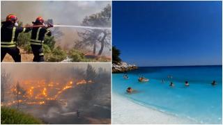 Alertă de incendii pe trei insule din Grecia pline de români. Mai multe plaje celebre, închise din cauza riscurilor