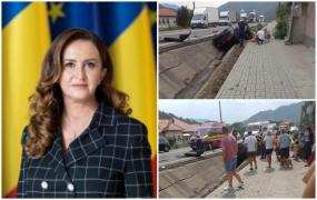 Natalia Intotero, implicată într-un accident rutier în Vâlcea. Ministrul Familiei a ajuns la spital