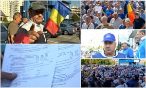 S-au trezit cu sute de lei în minus la pensii, după recalculare. Foşti mineri şi siderurgişti au protestat în Maramureş şi Hunedoara: "Mi-o tăiat de pe hârtie"