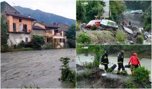 Un ciclon a paralizat nordul Italiei. Un fermier a fost luat de viitură cu tot cu tractor lângă Torino