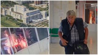 ANIMAŢIE. Filmul incidentului în care un bărbat a dat foc în Parlament, cu o zi înainte de o întâlnire crucială