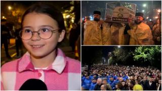 Sf. Parascheva 2024. Dorința unei fetițe care a venit la pelerinaj cu familia ei. A stat într-o coadă de 5 km: "O rog să-mi dea"