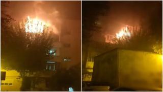 Incendiu într-un bloc din Sectorul 2. 4 persoane, la spital în stare gravă. Doi polițiști s-au ales și ei cu arsuri, după ce au salvat familia din apartament