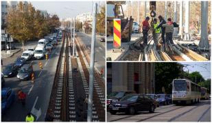 Circulaţia tramvaiului 5, amânată. Lucrările liniei corporatiştilor sunt gata în proporţie de 75%, iar Primăria Capitalei anunţă că aşteaptă acum fonduri europene