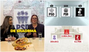 PSD, trollat la parlamentare. Un partid care a propus shaorma în loc de corn cu lapte la şcoală i-a "furat" 160.000 de voturi