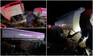 Accident grav cu două maşini şi o autocisternă, pe un drum din Vaslui. Un băiat de 18 ani este în comă