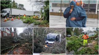 Marea Britanie, traversată de furtuna Darragh. Rafale de vânt de peste 140 km/h, copaci smulși și haos pe șosele. MAE, alertă pentru români