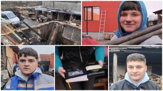 Cu două Biblii, un băiat de 13 ani a fugit din casa în flăcări. E tot ce au salvat cei 3 fraţi din Bihor când a izbucnit incendiul: "Munca de-o viaţă s-a dus în câteva minute"