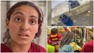 Filmul tragediei din Botoşani: două fetiţe, de 2 şi 8 ani, cu arsuri grave după ce o butelie a explodat lângă ele. Devastate, rudele le-au scos din flăcări