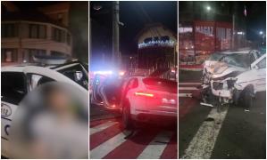 "Nu te mişca, acum vine ambulanţa". Polițiști spulberați de un Porsche în Borșa, imagini filmate la scurt timp după accident