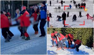 Adolescent spulberat de sanie pe pârtia Clăbucet. Momentele dramatice, surprinse de martori: "Doi adulţi. Nu au rămas să ajute"