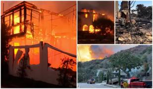 "Sunt vremuri pline de provocări". Două focare mari de incendii din Los Angeles, de nestăvilit. Pompierii se tem de ce e mai rău din cauza vântului