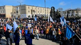 Protest de amploare la Şantierul Naval Damen Mangalia. Angajaţii sunt speriaţi că rămân fără locuri de muncă