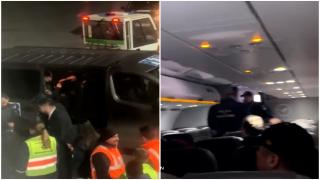 Individul care a întors un avion din zbor a atacat un pasager şi pe poliţişti. 