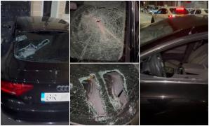 Reglare de conturi pe o stradă din Brăila. Mai mulți indivizi s-au năpustit cu bâtele asupra unui tânăr cu Audi, oprit la semafor