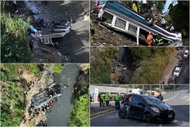 Peste 50 de morţi, după ce un autocar plin cu pasageri a căzut într-o râpă de 20 de metri, în Guatemala. Zi de doliu naţional