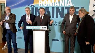 Alianţa "România Înainte", lansată în fostul sediu al USL. Ciolacu: "Ce se repetă istoria". Antonescu a explicat momentul "Georgescu premier"