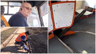 Şina care a străpuns tramvaiul 36, veche de 25 de ani. Mărturia vatmanului
